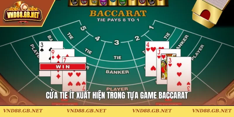 Cửa Tie ít xuất hiện trong tựa game Baccarat