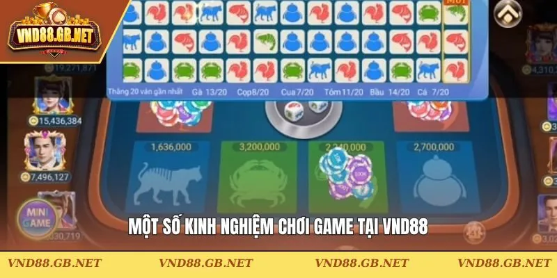 Một số kinh nghiệm chơi game tại VND88